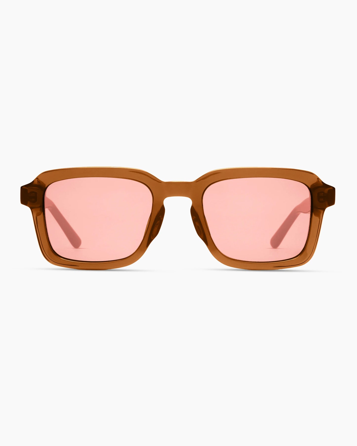 Tulum Polarized Acetate Sunglasses - Standard / Clear Spice with Deep Rose lens
