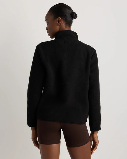 Sherpa Half-Zip Jacket - XS / Deep Navy/Spa Blue