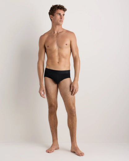 Organic Cotton Stretch Hip Brief (3-pack) - XS / Black