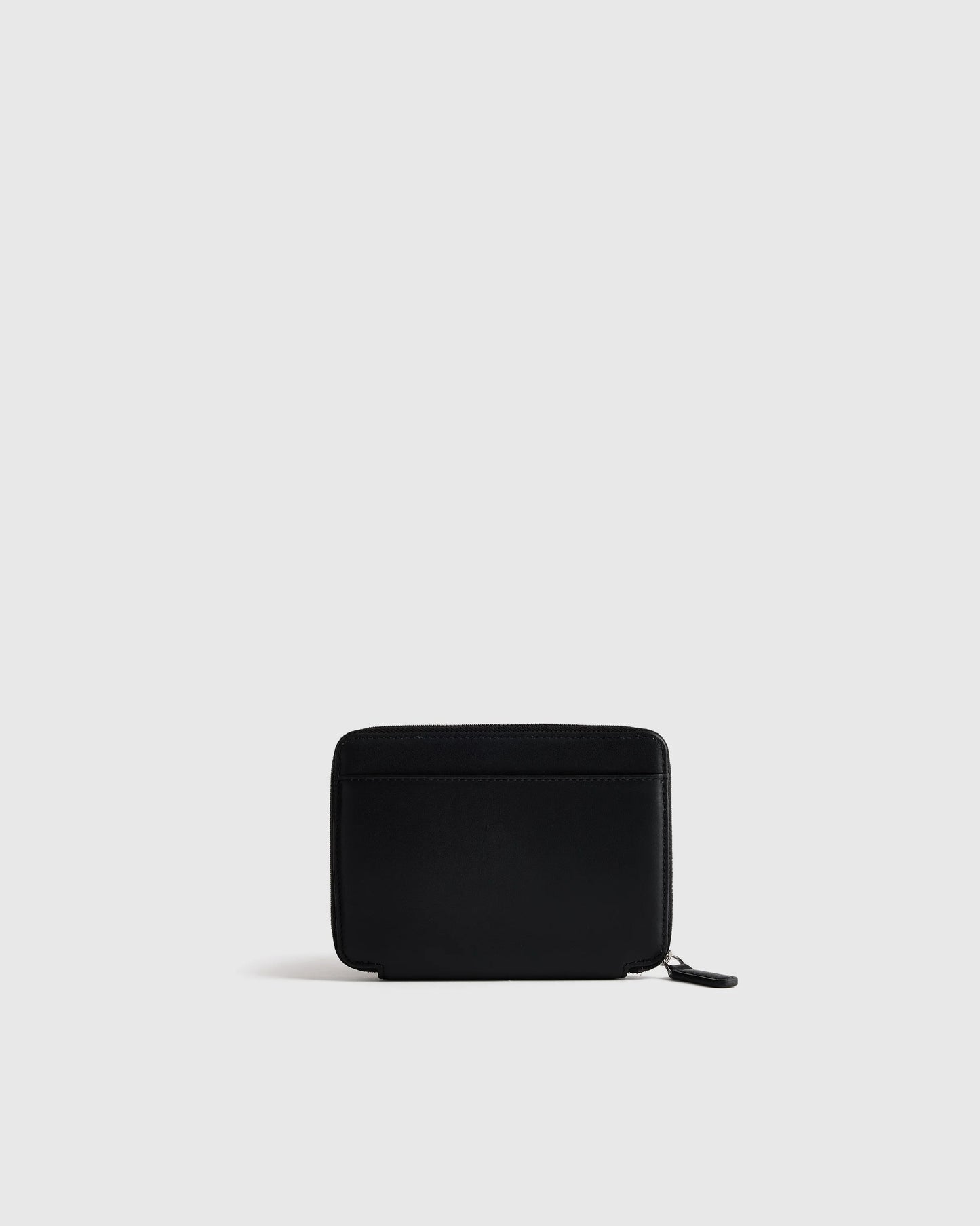 Nappa Leather RFID Zip Travel Wallet - One Size / Black