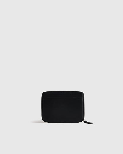 Nappa Leather RFID Zip Travel Wallet - One Size / Black
