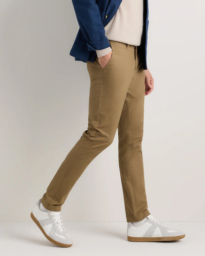 Organic Cotton Stretch Chino Pants - Slim - 30X30 / Stone