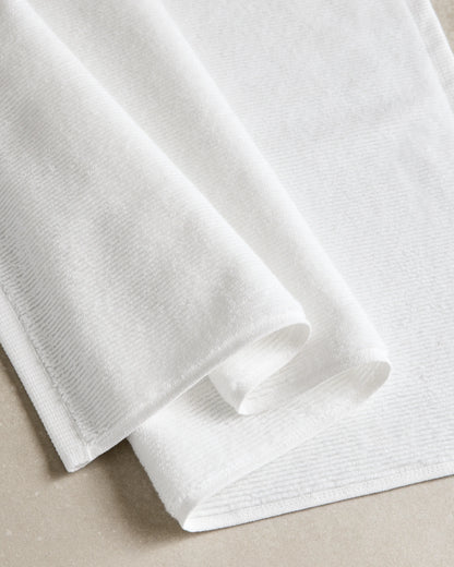 Ribbed Quick Dry Bath Mat (Set of 2) - One Size / White