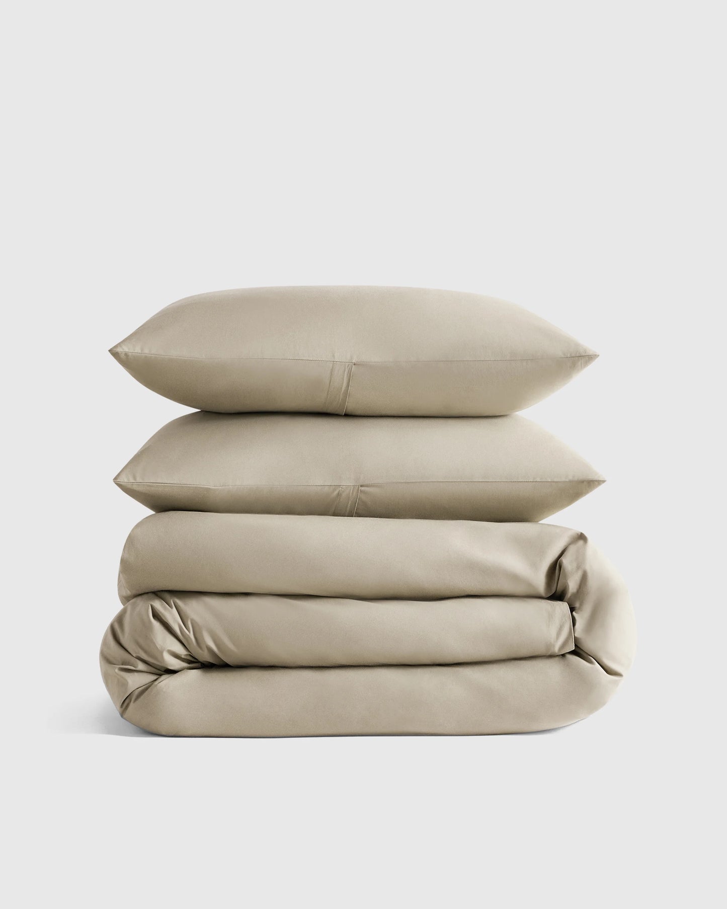 Organic Crisp Percale Duvet Cover Set - Twin / Espresso