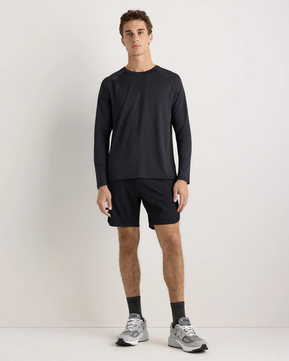 Mesh Performance Training Long Sleeve Tee - S / Heather Navy