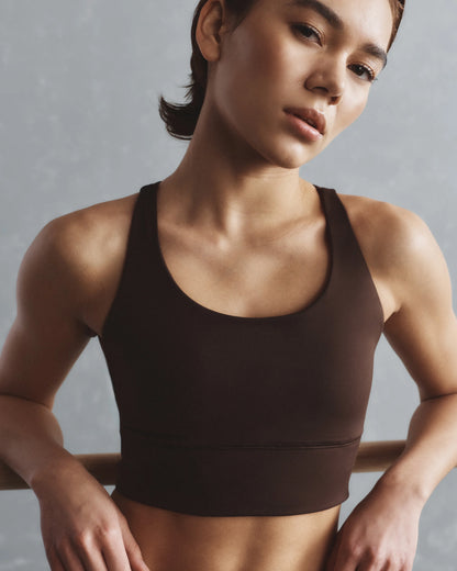 Power-Up Long Line Strappy Sports Bra - XS / Classic White