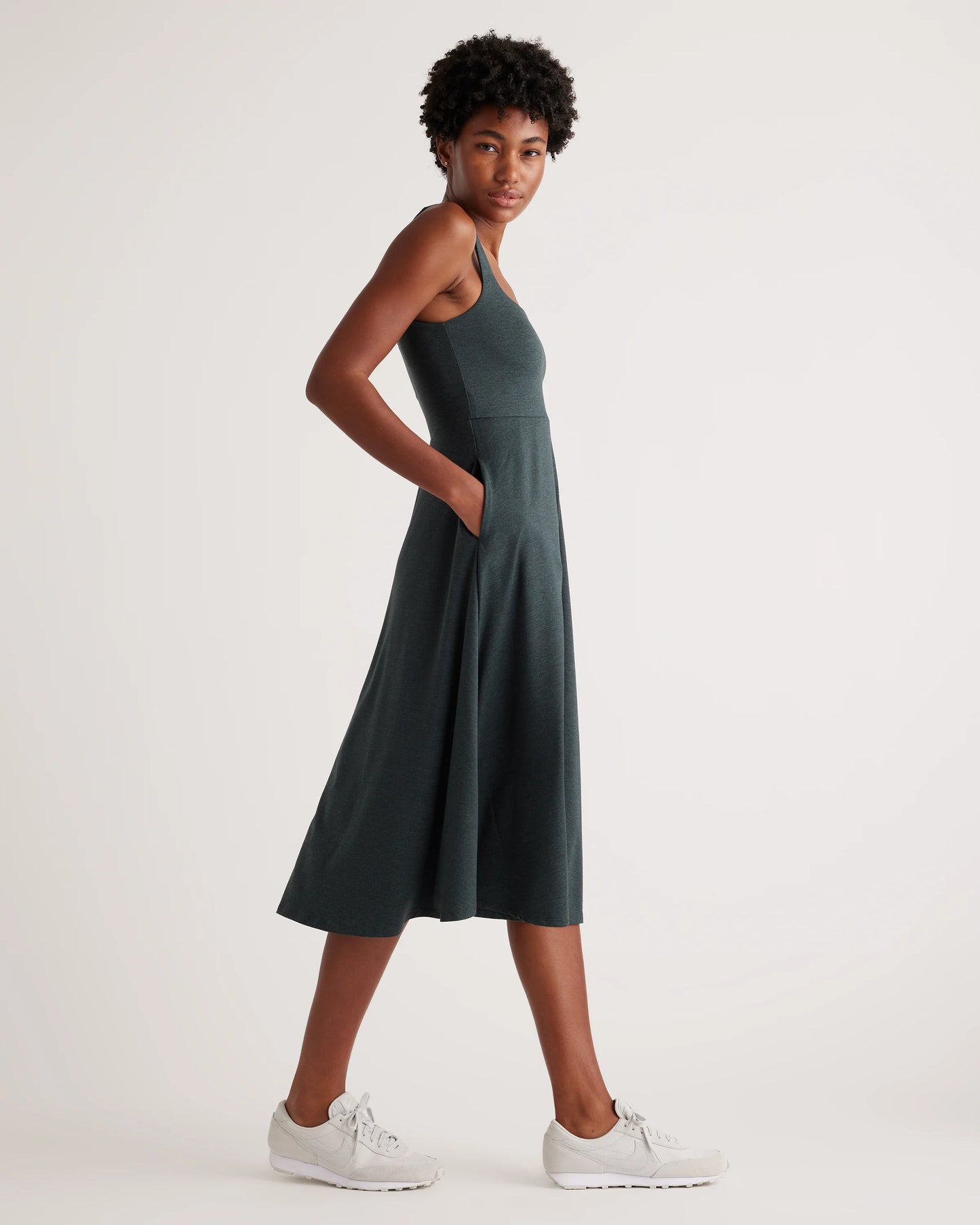 Flowknit Breeze Fit & Flare Dress - XS / Heather Green