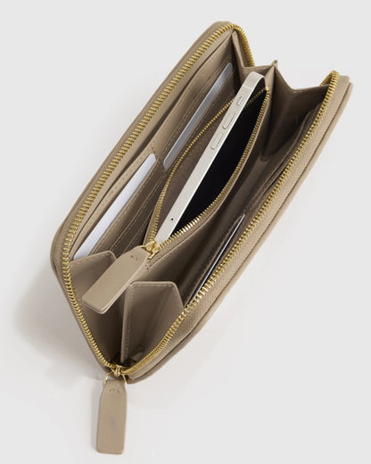 Italian Leather Handwoven Continental Wallet - One Size / Black