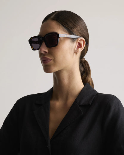 Ibiza Polarized Acetate Sunglasses - One Size / Amethyst Tortoise with Grey lens