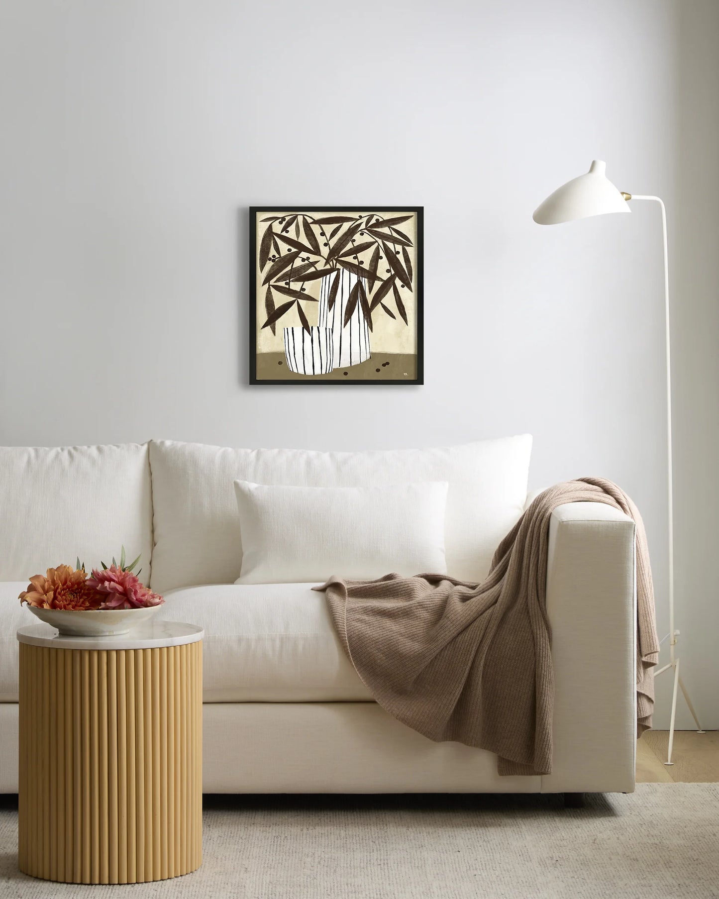 Tuscan Floral by Marco Marella - 21.25"x21.25" / White