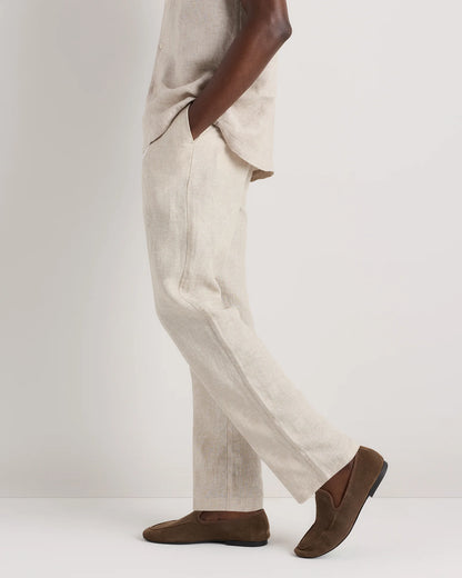 100% European Linen Trousers - 30X30 / Chambray Blue