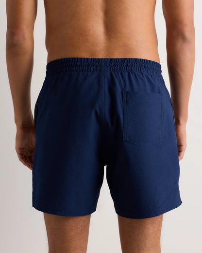Seersucker Swim Trunks - 5.5" - S / Navy Seersucker