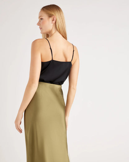 Washable Stretch Silk V-Neck Cami - XS / Ivory