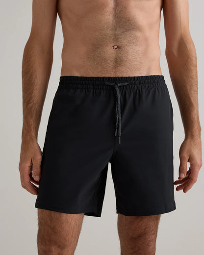 Italian Swim Trunks - 7" - XS / Navy Diamond Geo