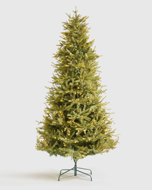 Spruce Artificial Christmas Tree: Lit - 7' / Forest Green