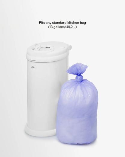 Ubbi Stainless Steel Diaper Pail Gift Set - One Size / White