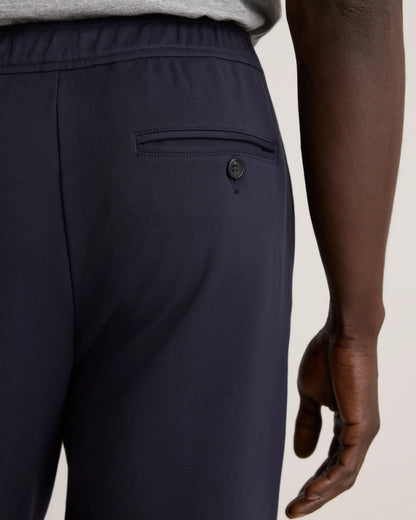 Stretch Knit Pintuck Trousers - S / Navy