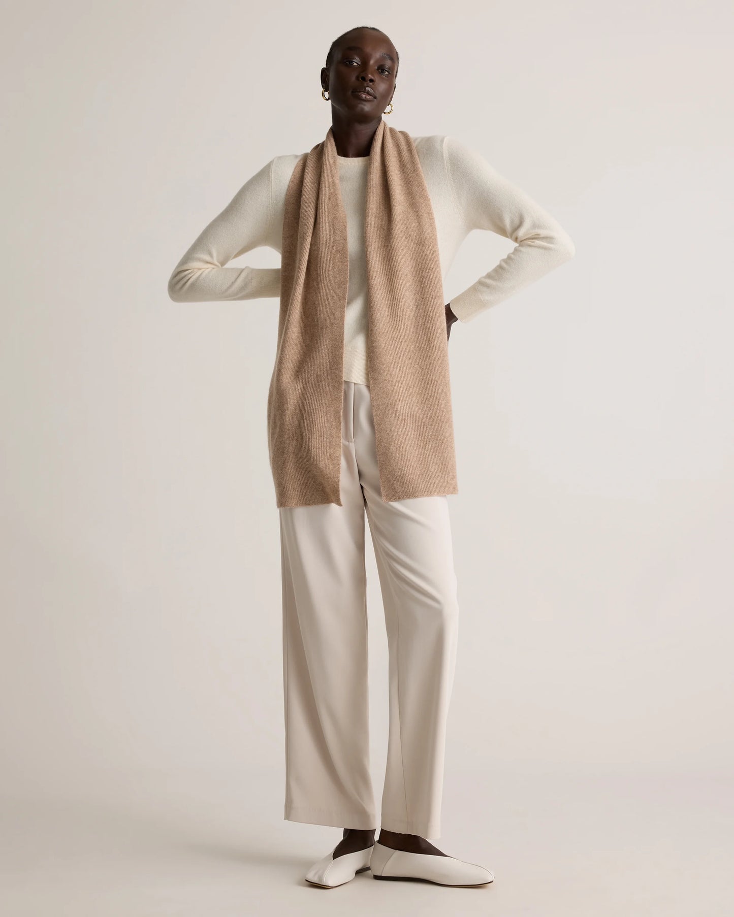 Mongolian Cashmere Scarf - One Size / Heather Grey