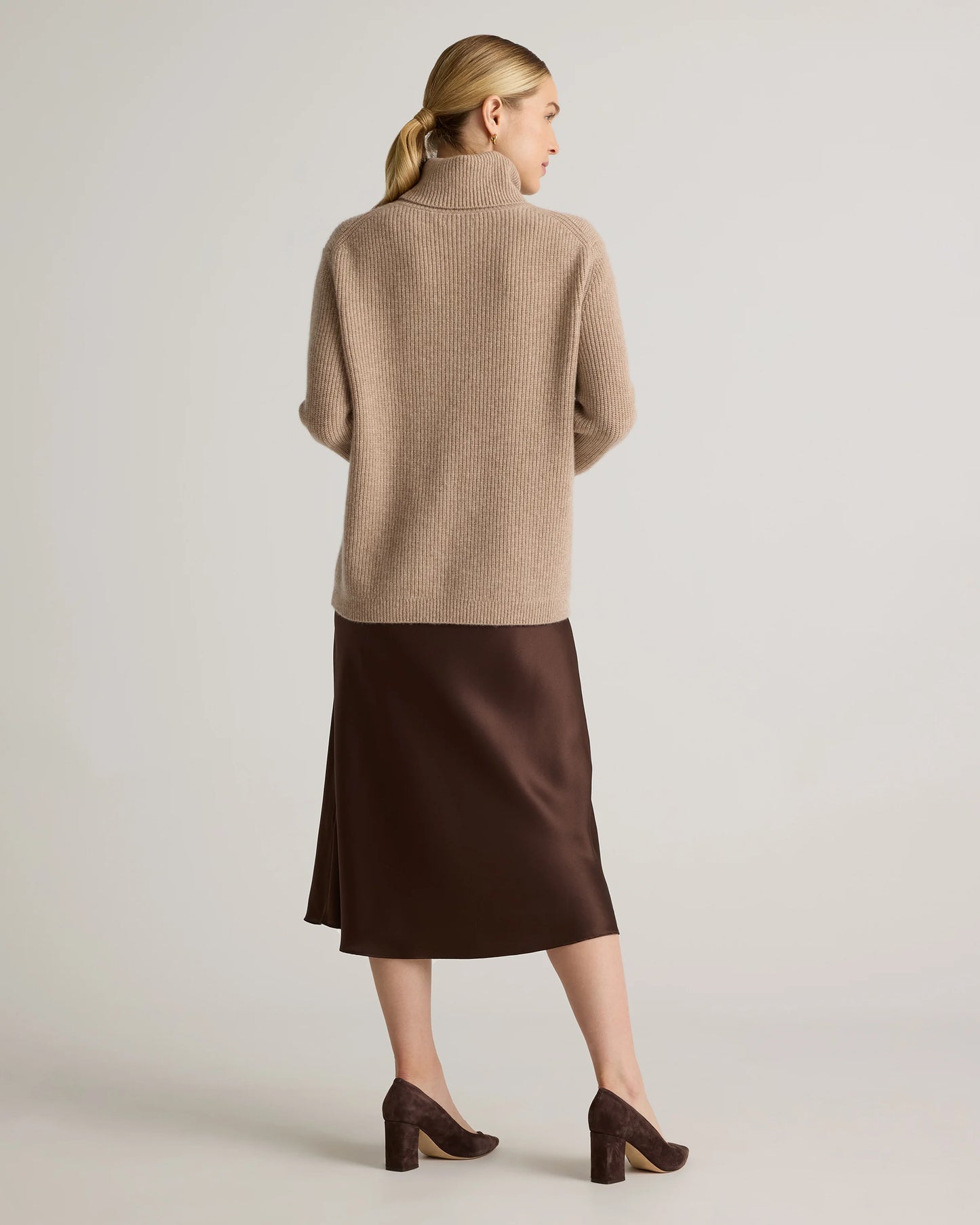 Mongolian Cashmere Fisherman Turtleneck Sweater - XS / Black
