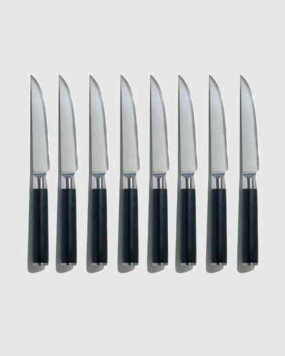 Essential Japanese Damascus Steel Steak Knife Set - One Size / No Color