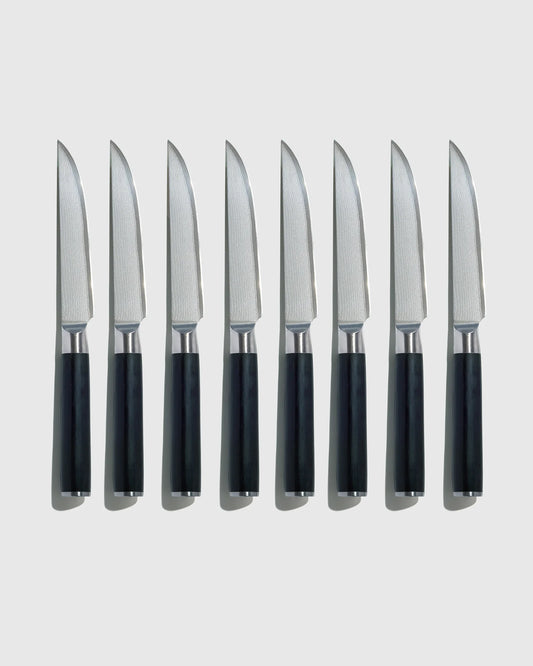 Essential Japanese Damascus Steel Steak Knife Set - One Size / No Color