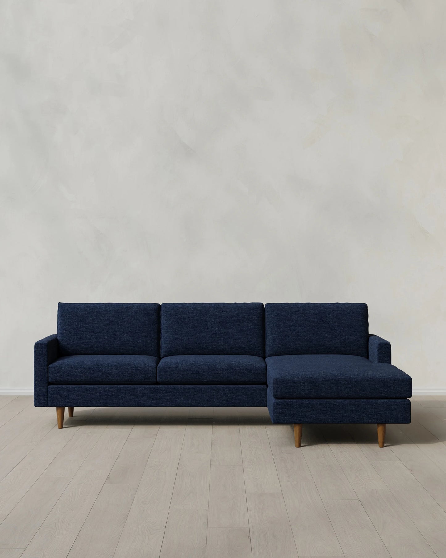 Atlas Midcentury Chaise Sectional in Performance Chenille Linen Blend - 106" Right Arm / Sorrell