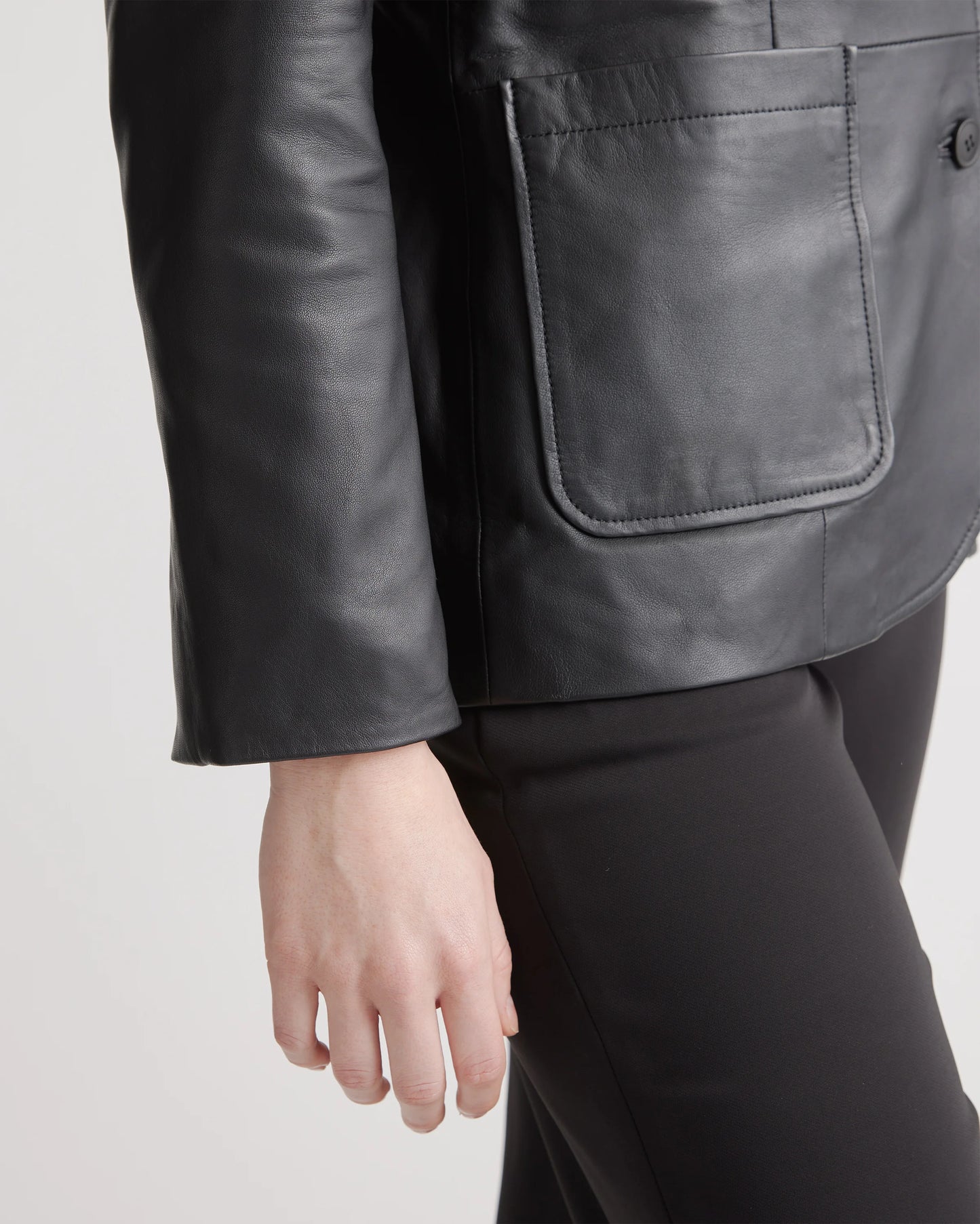 100% Leather Blazer - XS / Rich Brown