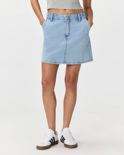 Stretch Denim Mini Skirt - 24 / Obsidian Blue