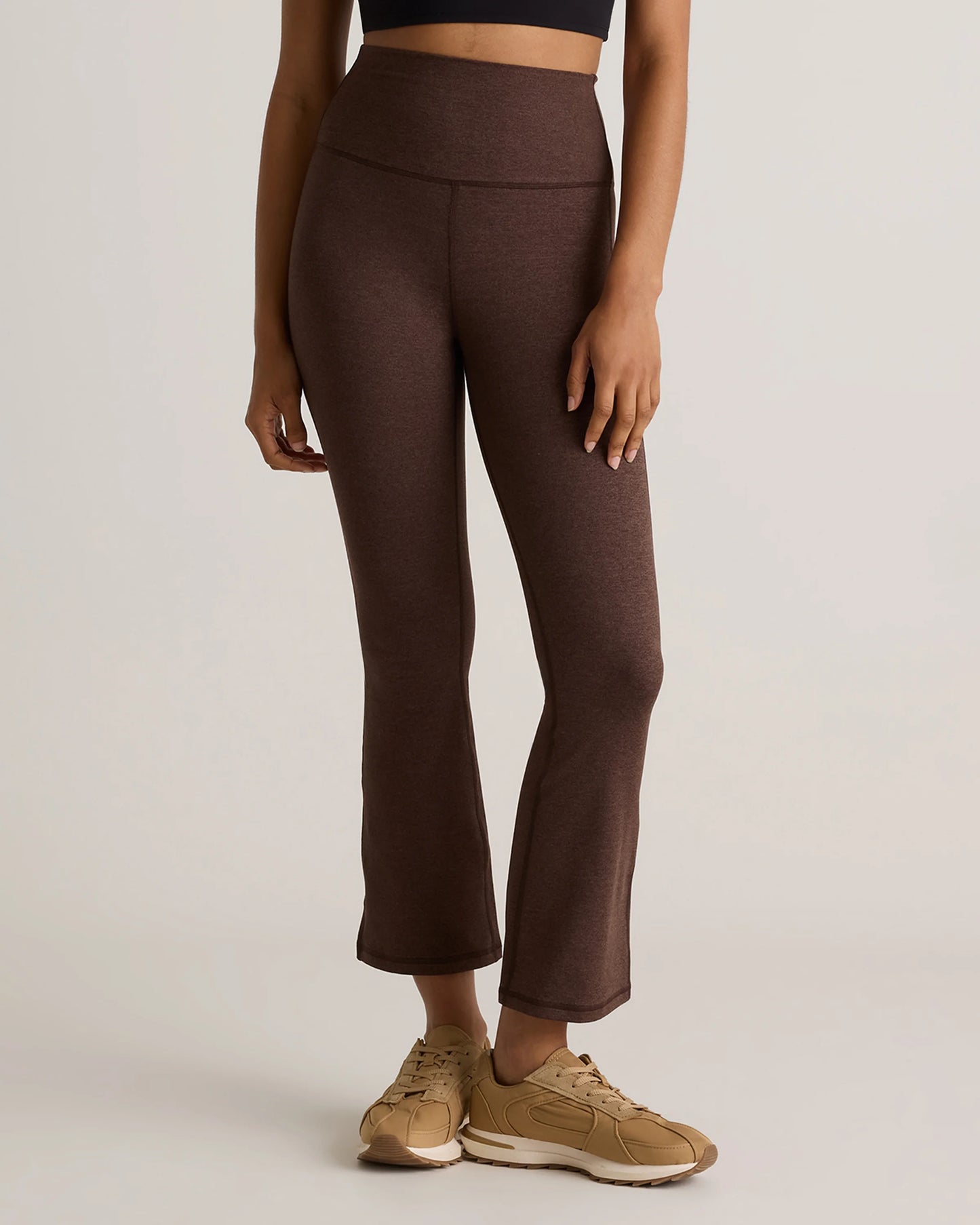 Ultra-Soft Cropped Bootcut Pants - XS / Heather Black