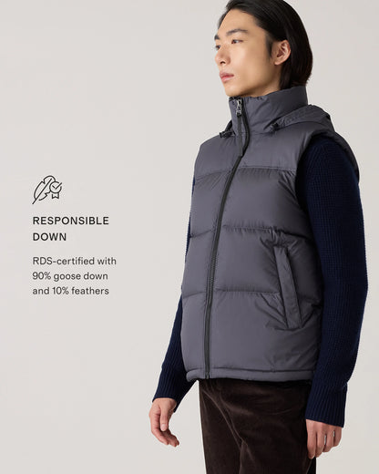 Responsible Down Puffer Vest - S / Carbon Grey