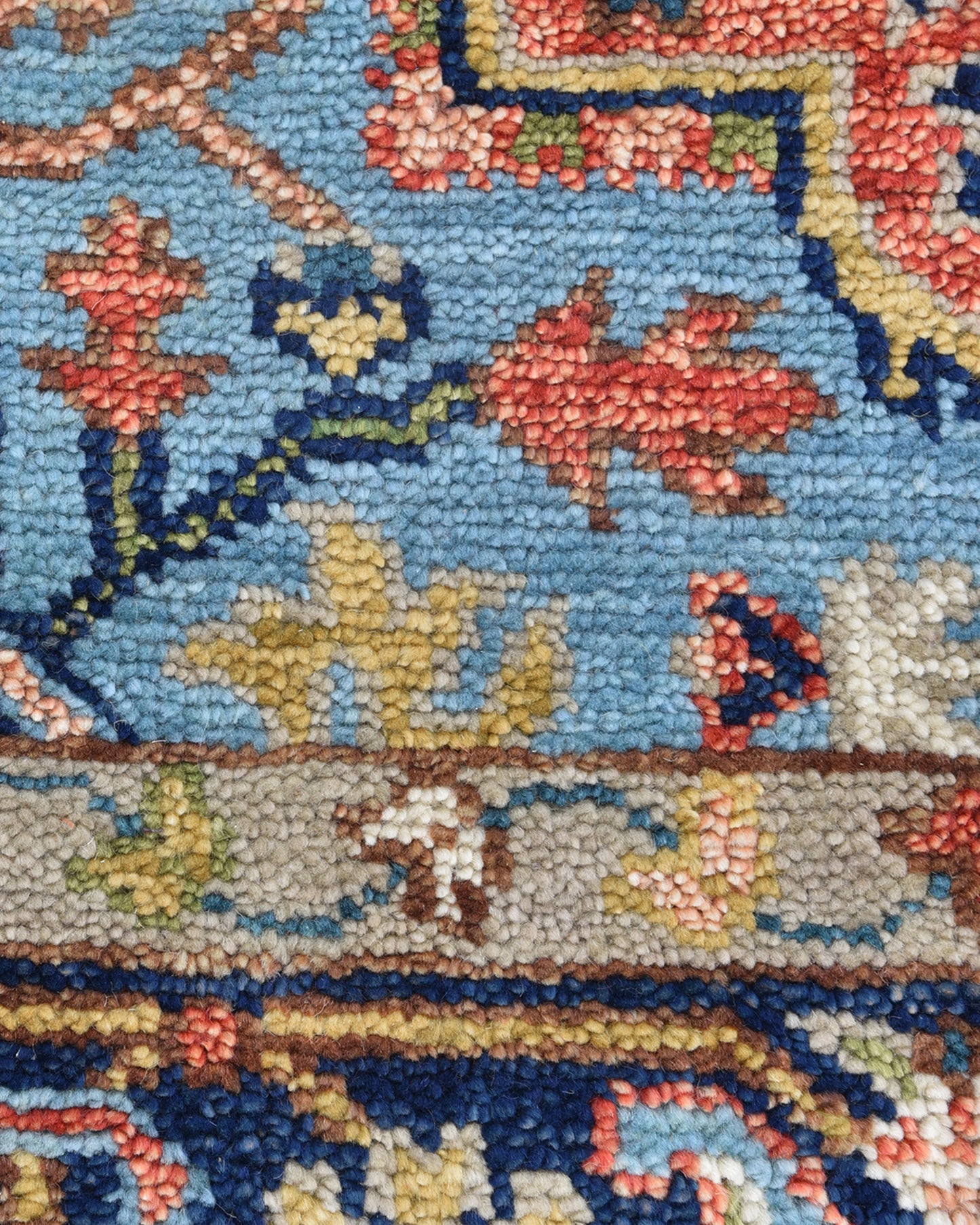 Sina Hand-Knotted Wool Rug - 5' x 8' / Red