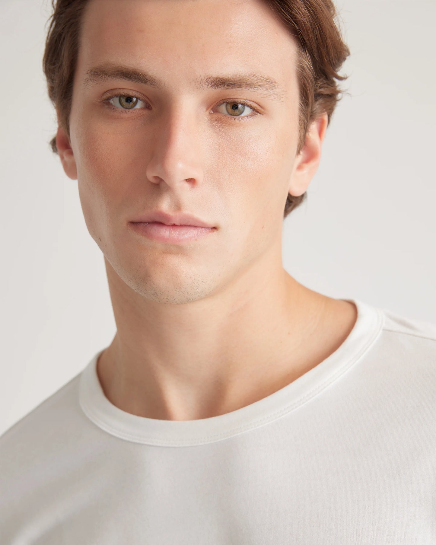 Cotton Modal Long Sleeve Tee - S / Heather Grey