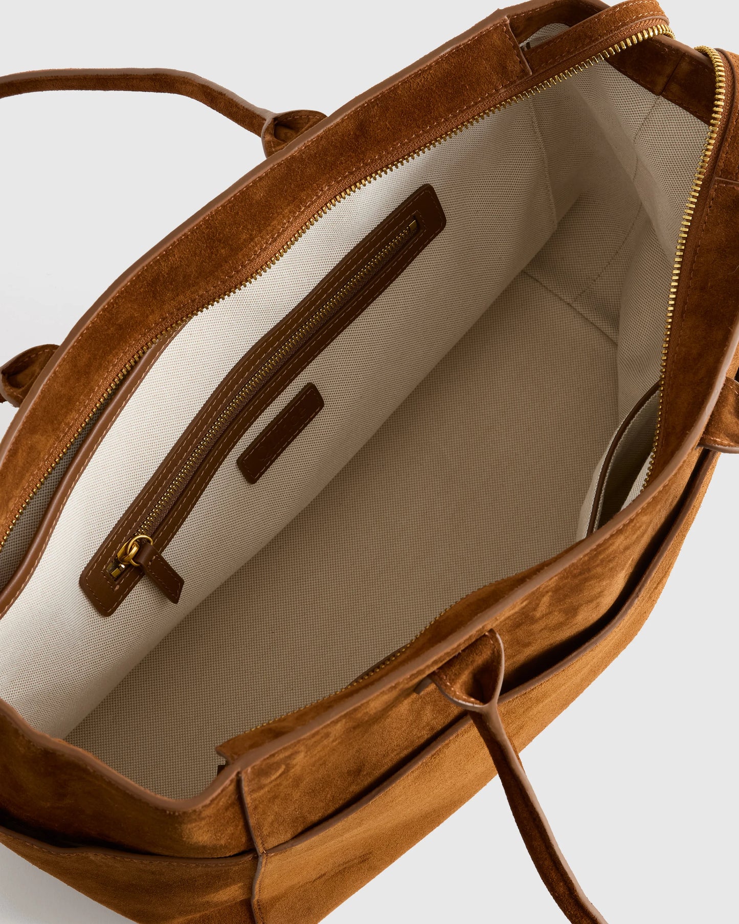 Hudson Suede Tote - One Size / Chocolate Brown
