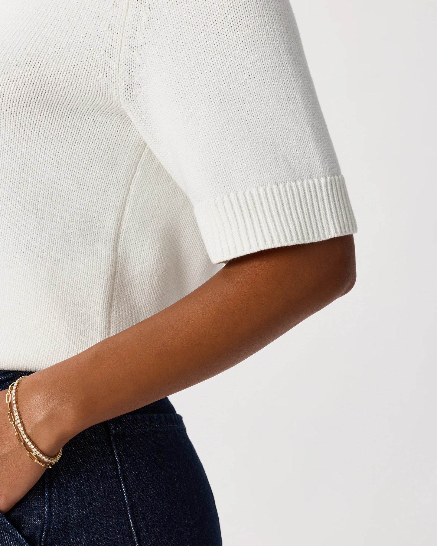 100% Organic Cotton Sweater Tee - XS / Navy