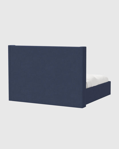 100% Linen Wingback Bed - Full / Canvas