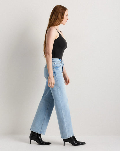Luna Stretch Relaxed Straight Jeans - 24 / Cool Blue