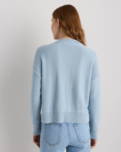 100% Organic Cotton Cropped Cardigan - XS / Heather Brown