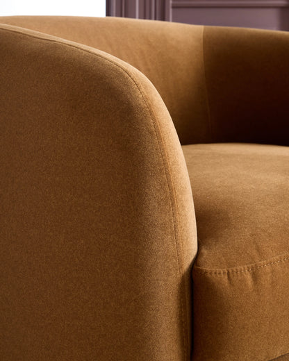 Performance Velvet Swivel Chair - One Size / Performance Velvet Taupe