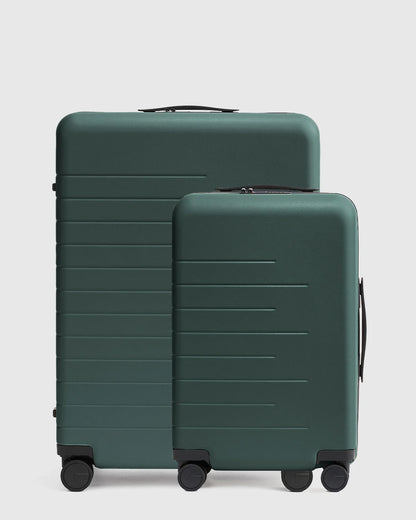 Small Carry-On & Large Check-In Suitcase Set - One Size / Olive
