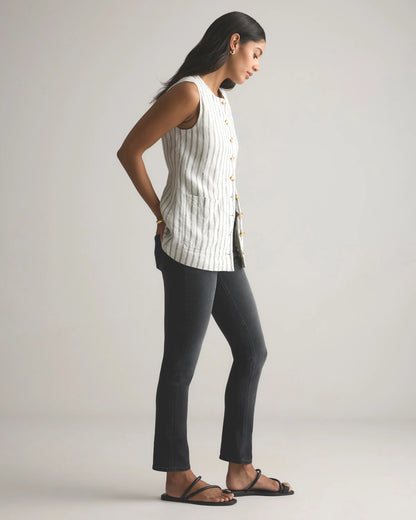 Luna Stretch Slim Straight Jeans - 24 / Black