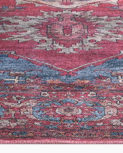 Ramona Performance Rug - 3'11" x 6' / Wine/Indigo