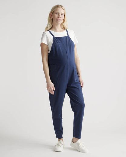 Organic Cotton Maternity Overalls - XS / Deep Navy