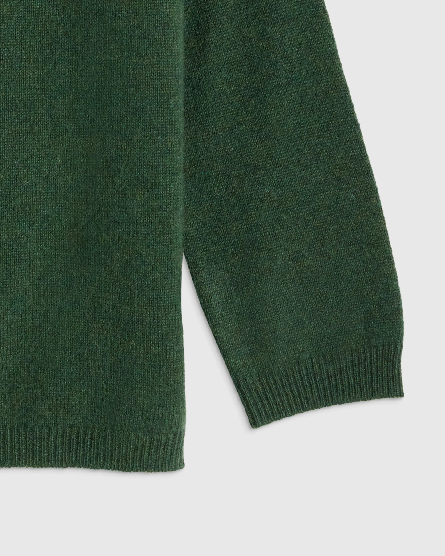 Washable Cashmere Crewneck Sweater - 2T / Forest Floor Green