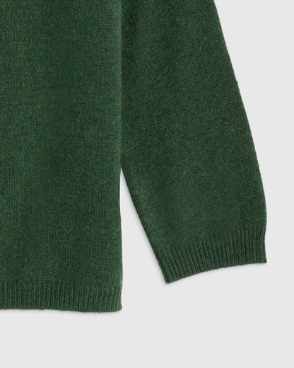 Washable Cashmere Crewneck Sweater - 2T / Forest Floor Green