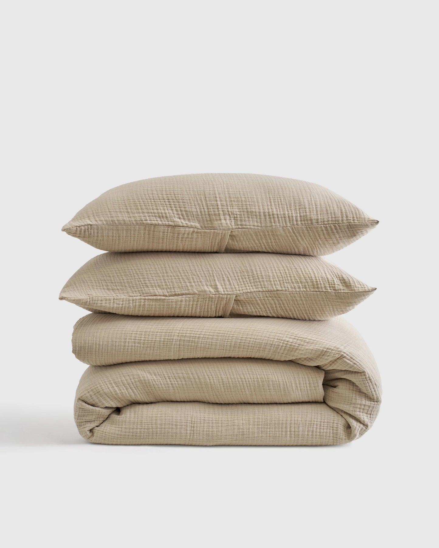 Organic Cotton Gauze Duvet Cover Set - Twin / Dried Sage
