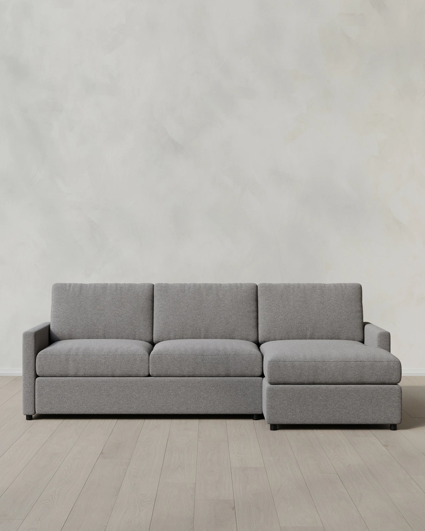 Brennan Chaise Sectional in Performance Basketweave - Right Arm / Flax