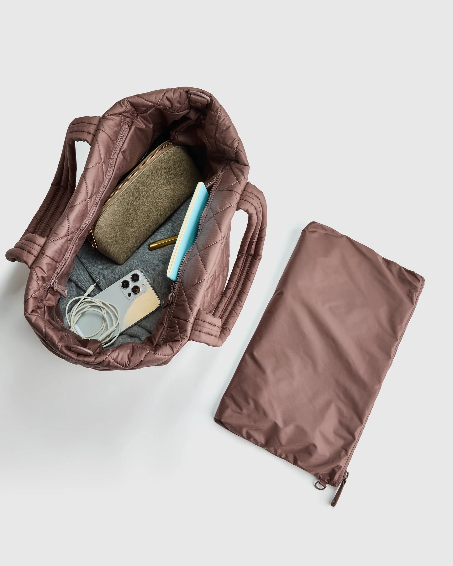 Transit Quilted Carry-All Tote - One Size / Porcelain Blue