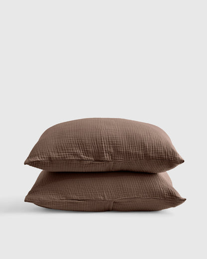 Organic Cotton Gauze Sham Set - Standard / Dried Sage