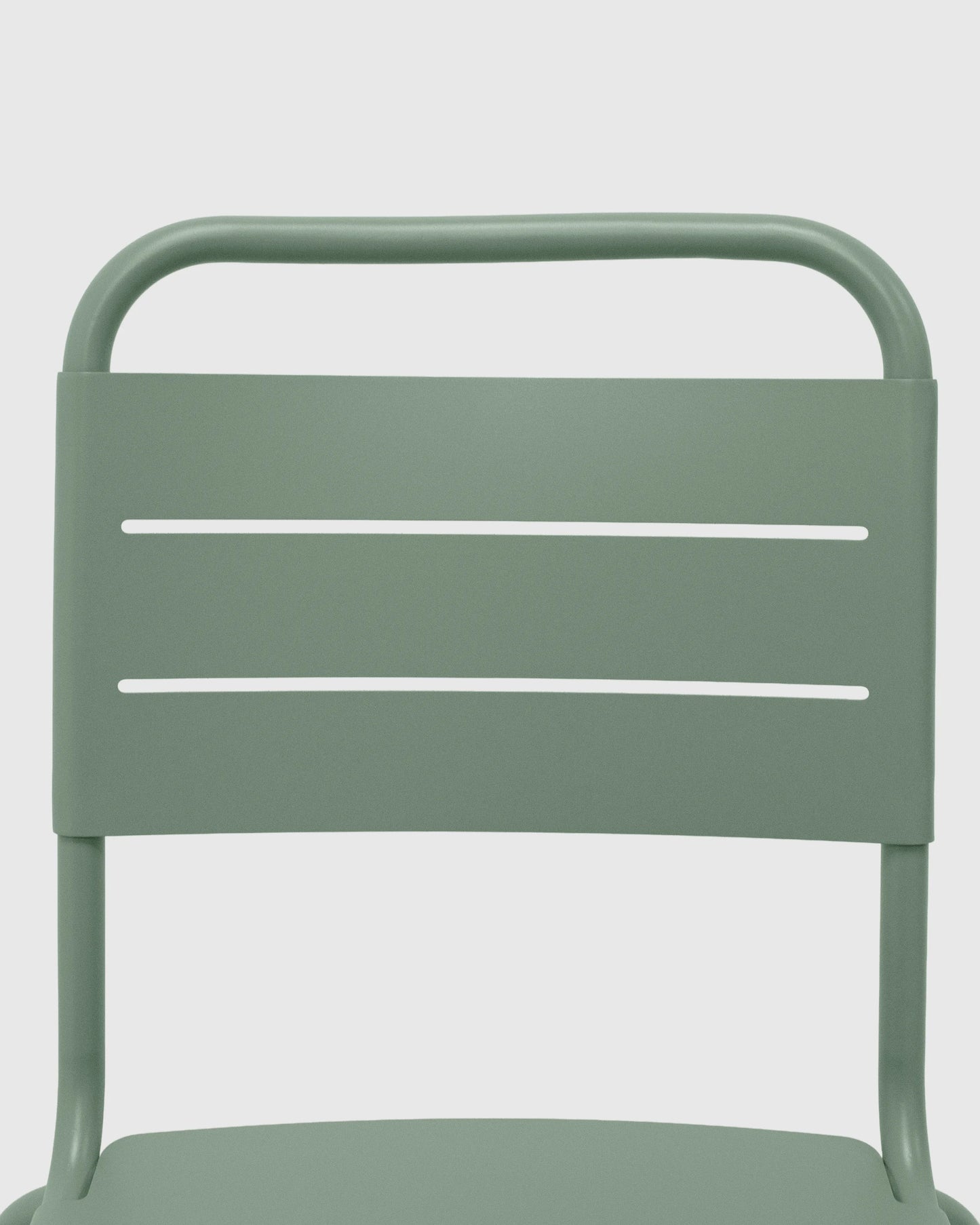 Powder-Coated Aluminum Outdoor Stacking Side Chair (Set of 2) - Set of 2 / Sage Green