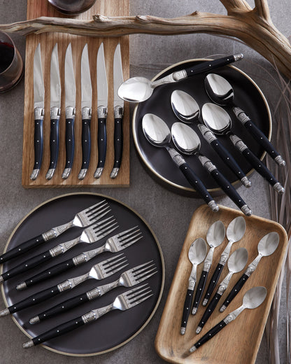 Jean Dubost Laguiole 24 Piece Flatware Set - One Size / Ivory